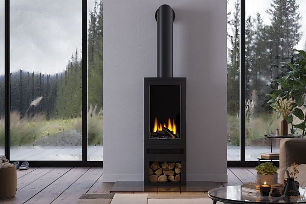 Трехсторонний электрокамин с обогревом BRITISH FIRES Bramshaw Stove_3