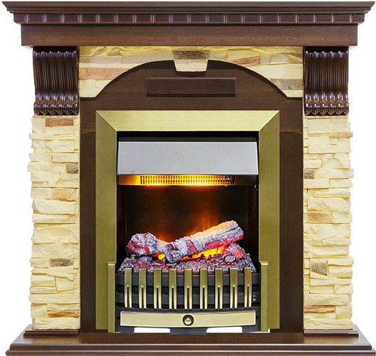 Dimplex Dublin очаг Danville Antique Brass FB2 венге/сланец белый_2